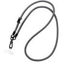 スマートフォン(汎用) ショルダーストラップ 「SHOULTY MULTI STRAP」太丸紐タイプ グレー LEPLUS NEXT LN-SS05GY(2)