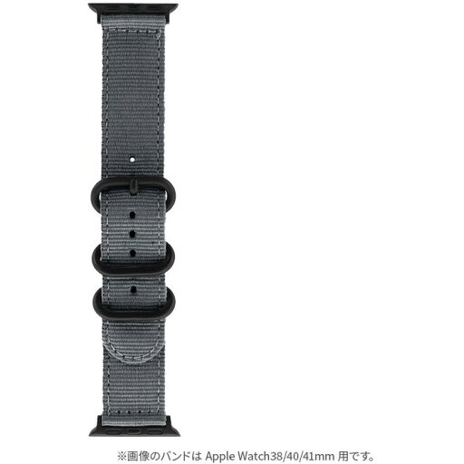 Apple Watch 42(Series 1,2,3)/44/45/46/49mm バンド 「CORVIN」 3バックルナイロンバンド グレー LEPLUS NEXT LN-AW49B20GY Apple Watch 42(Series 1,2,3)/44/45/46/49mm バンド 「CORVIN」 3バックルナイロンバンド グレー LEPLUS NEXT LN-AW49B20GY