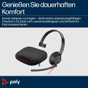 【沖縄・離島配送不可】【代引不可】Poly Blackwire 5210 USB-C+USB-A 変換アダプタ付 片耳 有線モデル ノイズキャンセリングマイク搭載 レザレットイヤークッション 日本HP 8X230AA