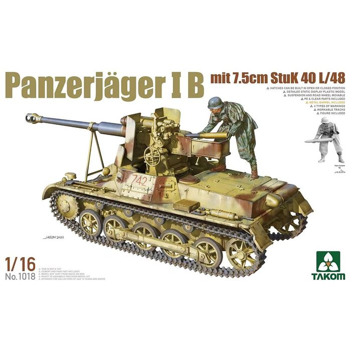 Plastic Model - 【沖縄・離島配送不可】1/16 1号7.5cm自走対戦車砲B (StuK 40 L/48) ビーバーコーポレーション TKO1018