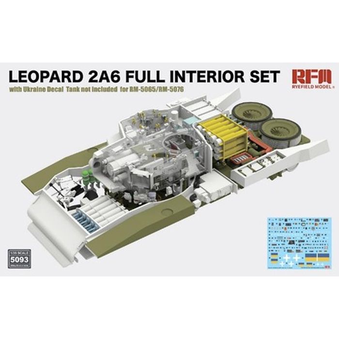 1/35 レオパルド 2A6 主力戦車用フルインテリアセットw/ウクライナ軍仕様デカール(RFM5065 RFM5076用) ビーバーコーポレーション RFM5093