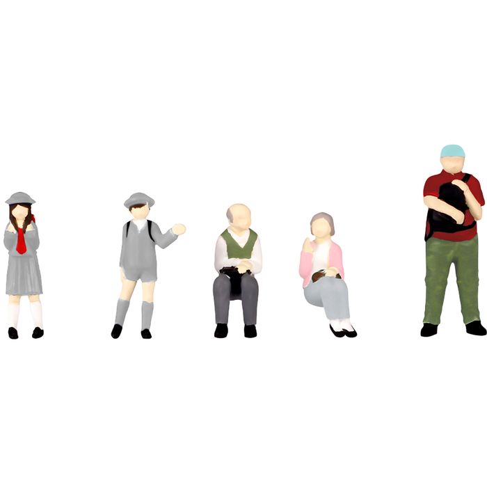 1/80 超ミニフィギュア12 あの日のバス停セット2 ピーエムオフィスエー MS051