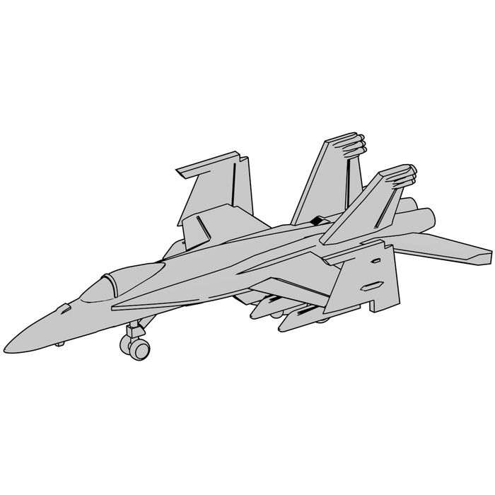 1/700 アメリカ海軍 F/A-18E スーパーホーネット プラモデル 模型 ホビー モデリウム T24V700-032M