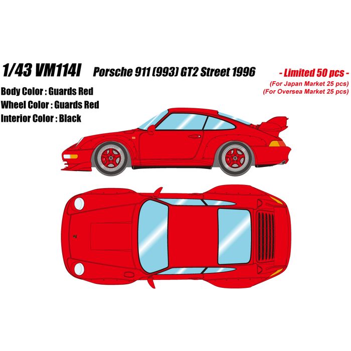 【沖縄・離島配送不可】【限定】1/43 ポルシェ 911 (993) GT2 ストリート 1996 ガーズレッド (レッドホ..