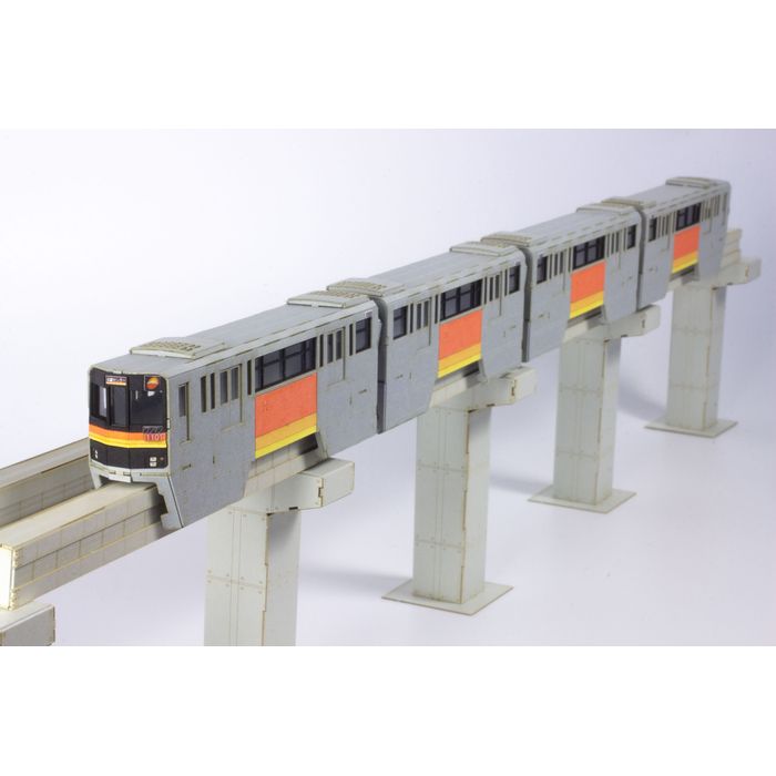 Model Railroad - 1/150スケール(4両セット)多摩都市モノレール 1000系 ペーパーキット ピーエムオフィスエー MS092