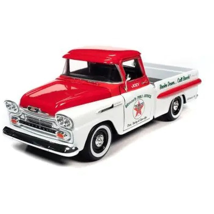 乐天商城 - 【沖縄・離島配送不可】AUTOWORLD 1/24 1958 シェビー アパッチ フリートサイド ピックアップ Texaco レッド/ホワイト 京商 AWCP8025