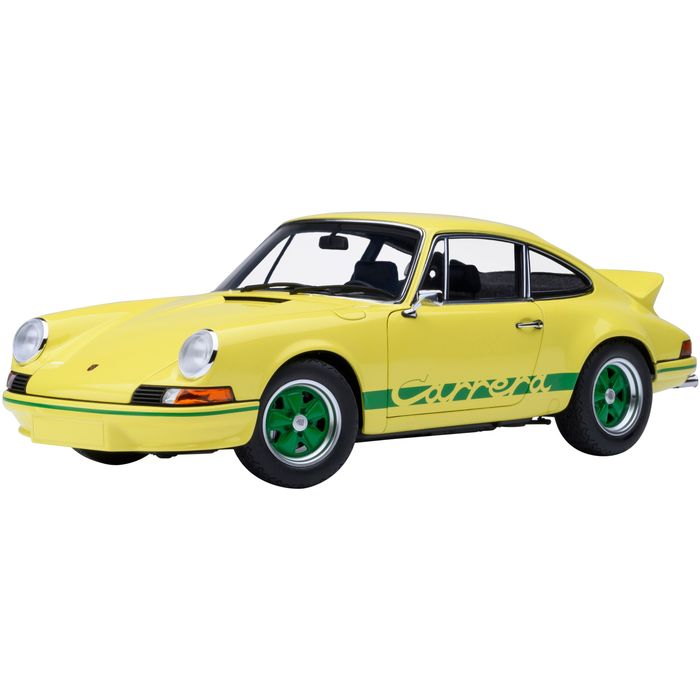 【沖縄・離島配送不可】1/18 ポルシェ 911 カレラ 2.7 RS (ライトイエロー/グリーン・ストライプ) オートアート 78033