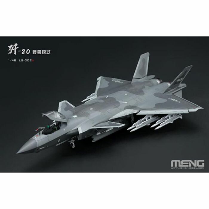 【沖縄・離島配送不可】モンモデル 1/48 中国ステルス戦闘機 J-20 ビーストモード ビーバーコーポレーション MENLS-002s