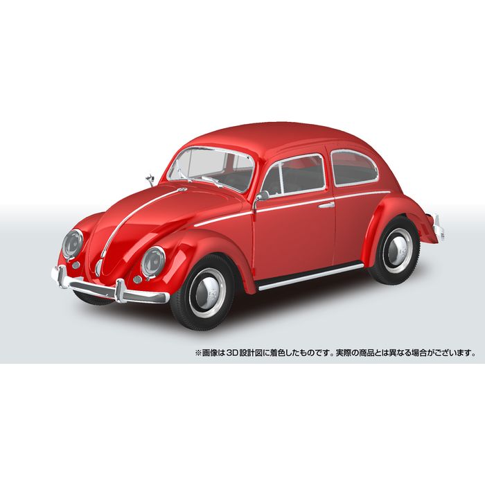 楽プラ スナップキット No.20-RR フォルクスワーゲン ビートル(ルビーレッド) プラモデル アオシマ 4905083068014(3)