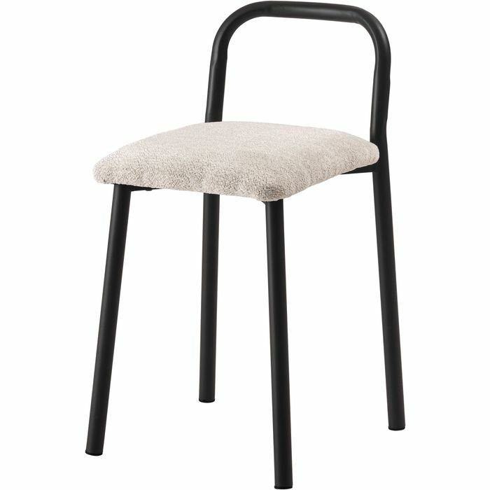 SEARCH WORD：スツール チェア 椅子 イス 腰掛け 背もたれあり スチール ファブリック おしゃれ モダン すっきり シック シンプル アクセント 上品 四角 リビング ワークスペース 寝室 玄関 玄関先 アイボリー商品概要：滑ら...