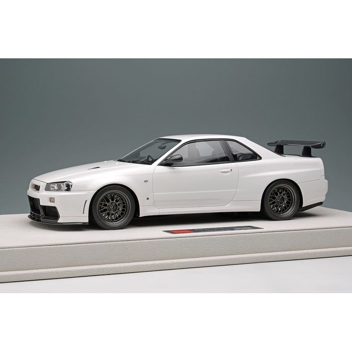 【沖縄・離島配送不可】1/43 BUILT BY LEGENDS マインズ スカイライン GT-R(BNR34) シラナミホワイト メイクアップ EML130A