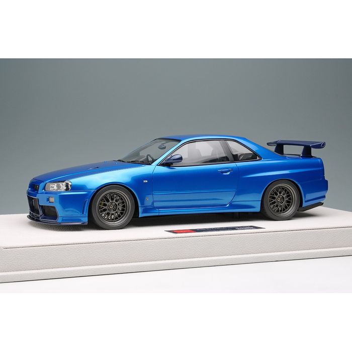 【沖縄・離島配送不可】1/43 BUILT BY LEGENDS マインズ スカイライン GT-R(BNR34) ベイサイドブルー メイクアップ EML130B