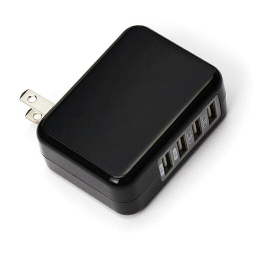 USB電源アダプタ4ポート 4.8A合計出力 ブラック PGA PG-UAC48A02BK USB電源アダプタ4ポート 4.8A合計出力 ブラック PGA PG-UAC48A02BK