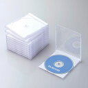 【代引不可】エレコム Blu-ray/DVD/CDケース(標準/PS/1枚収納)/ホワイト CCD-JSCN10WH(2)