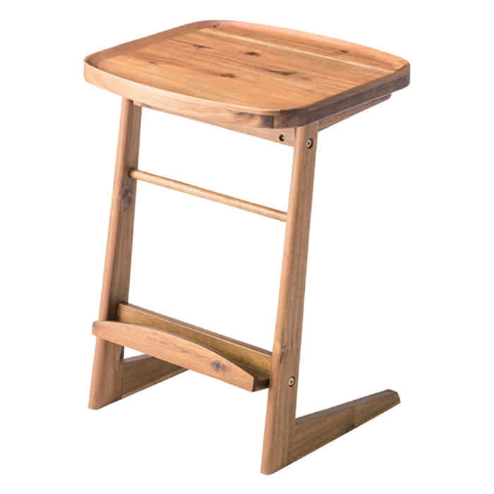 【北海道・沖縄・離島配送不可】【代引不可】サイドテーブル ミニテーブル 木製 天然木 アカシア マガジンラック付き ソファサイド ベッドサイド ナイトテーブル 組立式 東谷 NET-724