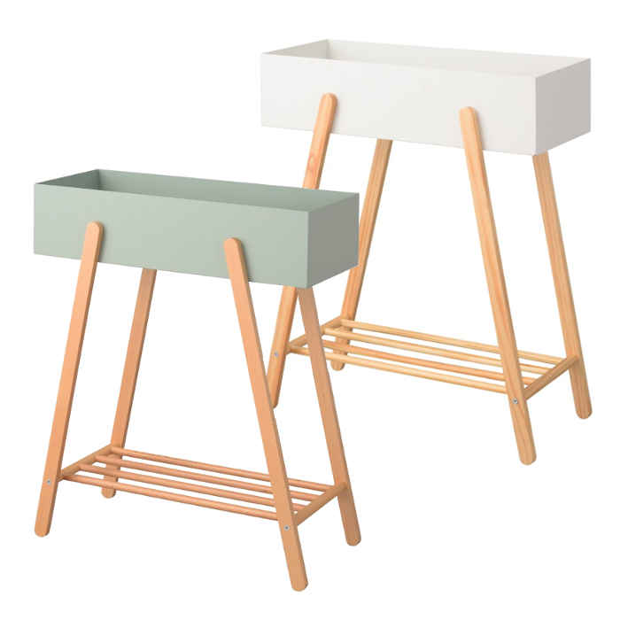 【北海道・沖縄・離島配送不可】【代引不可】プランタースタンド プランター台 プランターボックス 長方形 木製 天然木 ガーデニング かわいい 北欧風 Sylph シルフ 東谷 PW-51