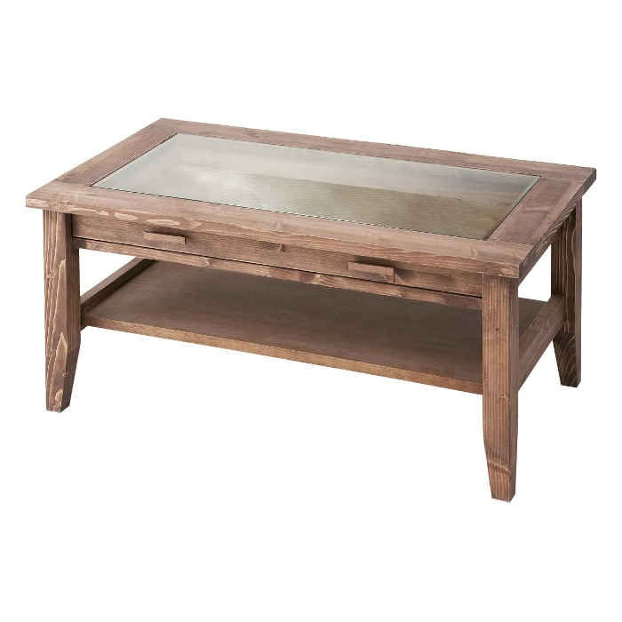 【北海道・沖縄・離島配送不可】【代引不可】コレクションテーブル センターテーブル 幅90cm 木製 天然木 パイン ガラス天板 ローテーブル ソファテーブル リ...