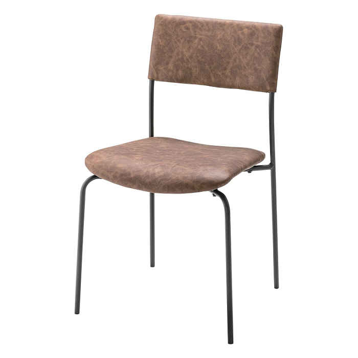 【北海道・沖縄・離島配送不可】【代引不可】チェア 椅子 ダイニングチェア スチール ソフトレザー 背もたれあり 食卓椅子 東谷 TEC-61