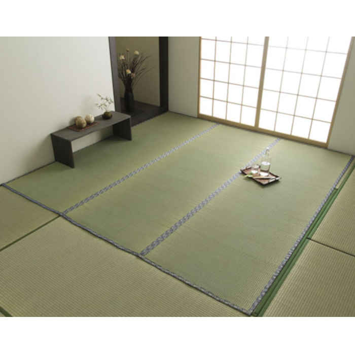 261 cm X 261 cm - 【沖縄・離島配送不可】【代引不可】い草 上敷きカーペット ござ 江戸間4.5畳 約261×261cm 上質な九州産い草使用 畳の日焼けや汚れ防止に 調湿 空気浄化 抗菌防臭 リバーシブル お手入れ簡単 双目織 白浜 純国産 日本製 IKEHIKO 1104034