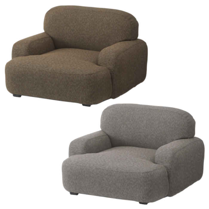 【北海道・沖縄・離島配送不可】【代引不可】ソファ 一人掛け 1人掛け 1P ローソファ アーム付き 肘掛けあり アームソファ ファブリック 布張り ポリエステル 無地 ゆったり くつろぎ シンプル インテリア 家具 リビング 東谷 NS-631