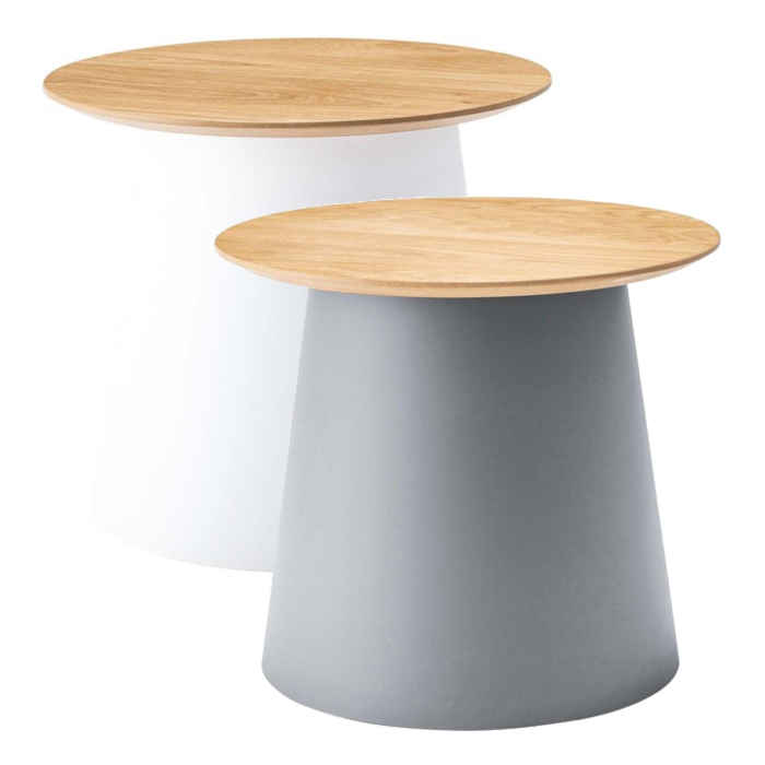 【北海道・沖縄・離島配送不可】【代引不可】ラウンドテーブル S 直径49cm 丸テーブル 丸 丸型 丸形 円 円型 円形 オーク×ポリプロピレン 異素材 サイドテーブル センターテーブル ナイトテーブル シンプル 北欧インテリア 東谷 PT-990