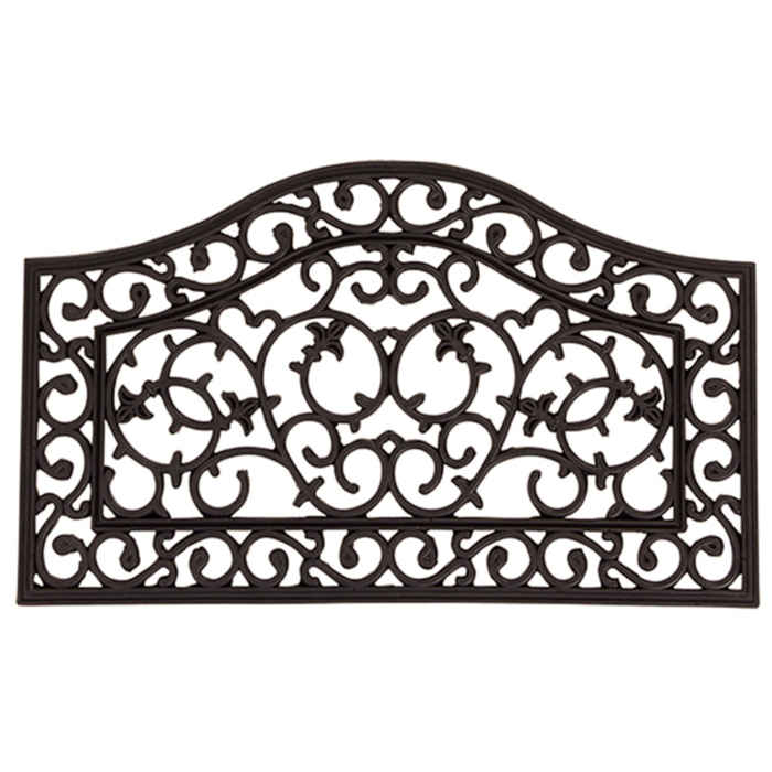 【北海道・沖縄・離島配送不可】【代引不可】玄関マット 屋外用 外玄関用 泥落としマット 45×75cm ドアマット エントランスマット ラバーマット 滑り防止 北欧調 ダマスク柄 アンティーク風 玄関 入口 CE-6099 HAGIHARA 230365300