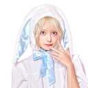 コスチューム かぶりもの 帽子 キャップ うさぎ うさみみ うさ耳 42cm サテンリボン付 たれみみうさちゃんキャップ ホワイト×ブルー パーティー コスプレ 衣装 仮装 クリアストーン 4560320906117