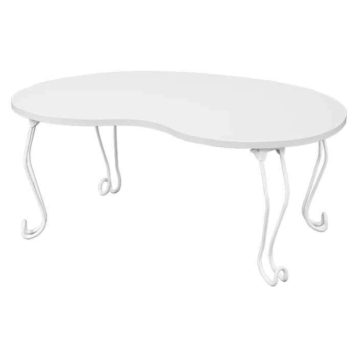 【北海道・沖縄・離島配送不可】【代引不可】センターテーブル ビーンズテーブル 幅79×奥行55×高さ33cm メラミン天板 スチール脚 折りたたみ かわいい 完...