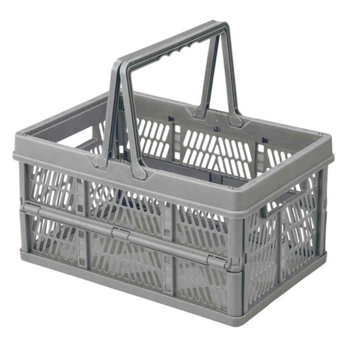 【北海道・沖縄・離島配送不可】【代引不可】バスケット カゴ かご スタッチボックス スタッキング 折り畳み アウトドア キャンプ ピクニック レジャー 運動会 持ち歩き 持ち運び ストッカー 買い物 収納 ショッピング グレー 東谷 LFS-31GY