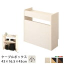 【北海道・沖縄・離島配送不可】【代引不可】ケーブルボックス 小 43×16.5×45cm ケーブル収納 コード収納 電源タップ収納 ルーター収納 配線隠し 目隠し 収納棚 小物が置ける 木目調 ホームテイスト RTSB-H45