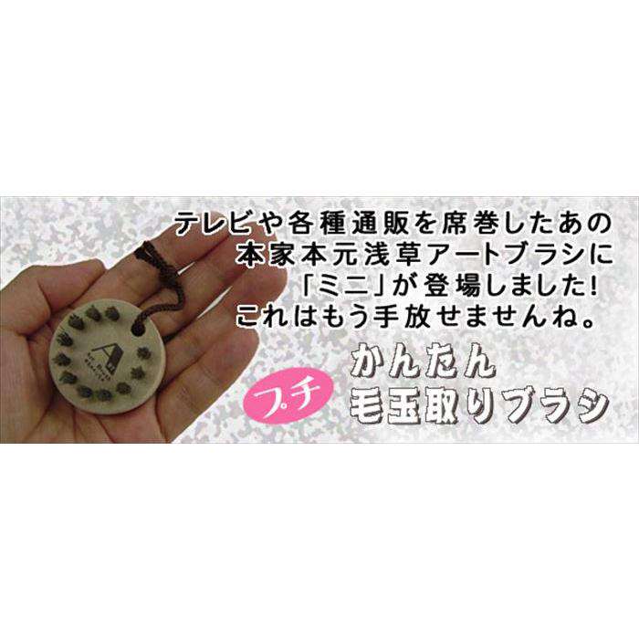外出先でも毛玉をとりたい！だから携帯用作りました！　プチかんたん毛玉取りブラシ アートブラシ a219