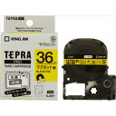【キングジム】【テプラ】PROテープ マグネット黄/黒文字 製品型番:SJ36Y