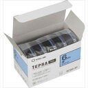 【キングジム】【テプラ】PROテープ カラーラベル パステル 青/黒文字 エコパック(5個入り) 製品型番:SC6B-5P