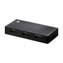 SEARCH WORD：テレビ TV HDMI ポート 不足 解消 複数 HDMI機器 映像 音声 切り替え 1台 出力 HDMI切替器 レコーダー ゲーム機 コンパクト 変換 変換機 HDMI変換 HDMI変換機 エイチディーエムアイ HDMIセレクタ 画面切り換え 画像切り換え 映像出力 映像 映像切り換え 簡単 便利 便利グッズ オーディオ オーディオアイテム オーディオグッズ AV AVアイテム AVグッズ 黒 ブラック black エレコム elecom商品概要：複数のHDMI機器の映像・音声を切り替えて1台のテレビに出力ができるHDMI切替器です。HDDレコーダー、BD/DVDプレーヤー、ゲーム機(PlayStation(R)4、Nintendo Switch(TM)など)、ChromecastなどのHDMI機器を2台接続可能です。テレビのHDMI入力端子が不足していても、ケーブルの差し替えをせずにHDMI機器を利用可能です。HDMI機器から電力を供給するため、ACアダプタなど外部電源を必要とせずに利用可能です。HDMI機器からの電源供給が少ない場合でも、安定動作ができるようにするための外部電源ポートがついています。必要に応じて本体側面の外部電源ポート（USB micro-B端子）に電力を供給してください（※USBケーブル・ACアダプタは別売です） 。接続されているHDMI機器が起動すると、自動的に接続される自動切替機能がついています。※既に起動している機器への切替は、本体天面のボタンで切替可能です。テレビ周りに設置しても邪魔にならない超小型設計です。HDMIケーブルをすべて同じ方向に配線できるため、スッキリと綺麗に配線可能です。本体を定位置に安心して固定できる滑り止めがついています。入力状態を確認できるLEDランプがついています。商品仕様：■メーカー：エレコム■JANコード：4953103349476■商品名：HDMI切替器 2入力 1出力 ケーブルなし ブラック■型番：DH-SWL2BK■対応映像出力機器：HDMI出力端子を搭載したAV機器・家庭用ゲーム機(PS4・PS3・SWITCH等)・パソコン・メディアストリーミング端末等■対応映像表示機器：HDMI入力端子を搭載したテレビ・ディスプレイ・プロジェクター等■コネクタ形状：入力：HDMIタイプA 19ピン（メス）×2/出力：HDMIタイプA 19ピン（メス）×1/電源：USB[microB]メス■HDMI規格：High Speed with Ethernet（HDMI 1.4a/HDCP対応）■対応解像度：1080p(1920×1080)、WUXGA(1920×1200)?■色深度：Deep Color(36bit:12bit/各色）■データレート：最大7.5Gbps■対応音声フォーマット：DTS Digital、Dolby Digital■本体サイズ：幅95×奥行46×高さ15 (mm)■保証期間：6カ月■環境配慮事項：EU RoHS指令準拠※商品概要、仕様、サービス内容及び企業情報などは商品発表時点のものです。※最新の情報に関しましては、メーカーサイトをご覧ください。※発売前予約商品についてはメーカーの商品製造数により納期が遅れる場合やご注文キャンセルをお願いする場合がございます。