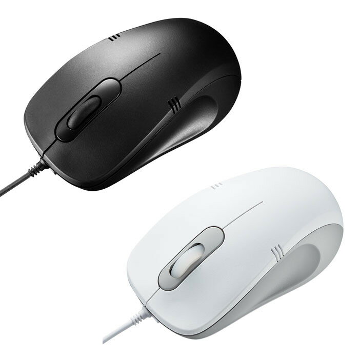 【代引不可】マウス 有線 ブルー LED ピタッと持ちやすい形状の3ボタン サンワサプライ MA-BL138