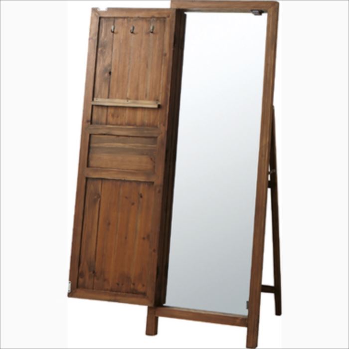 【北海道・沖縄・離島配送不可】【代引不可】スタンドミラー ルームミラー ソーレ 扉の形をそのまま活かした遊び心満載のアンティーク風「ドアミラー」 東谷 TSM-13 [3]