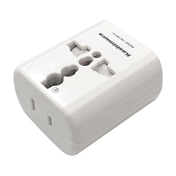 海外用 2口変換プラグ A/C/O/SE/BFタイプ 1つで最大2つの電気製品を使用できる 【例外承認対象品・日本国内使用不可】 カシムラ NTI-164