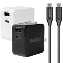 USB充電器 PowerDelivery対応 GaN(窒化ガリウム)採用 急速充電器 PD対応 最大65W Type-C x1, Type-A x1ポート PSE技術基準適合+Type-C ケーブルセット 65W/AC/wC ADTEC APD-A065AC-wC