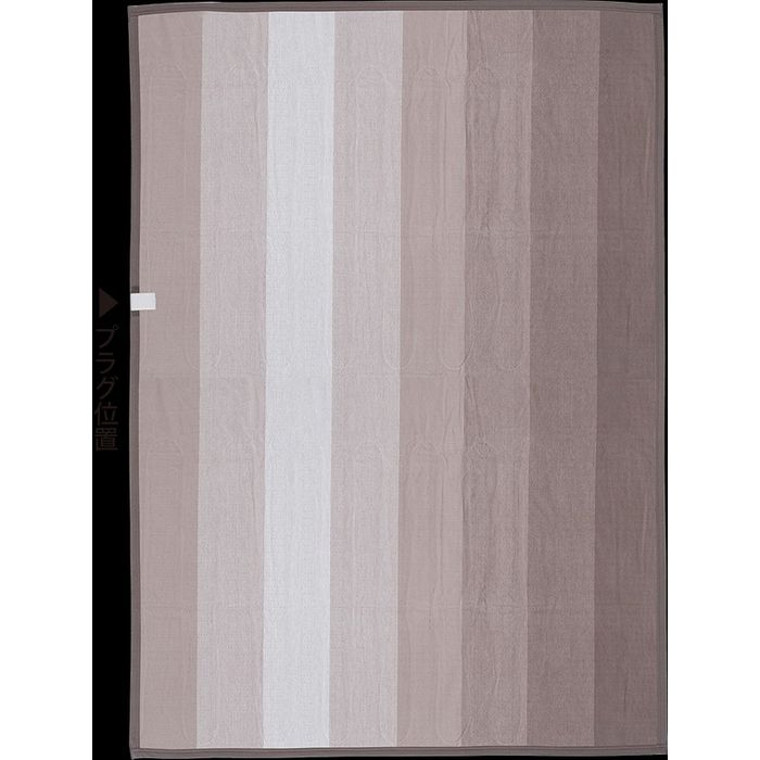 電気毛布 綿掛け敷き毛布 かけしきタイプ 綿素材 コットン 188×130cm ベージュ ストライプ 広電 CWG551H-C