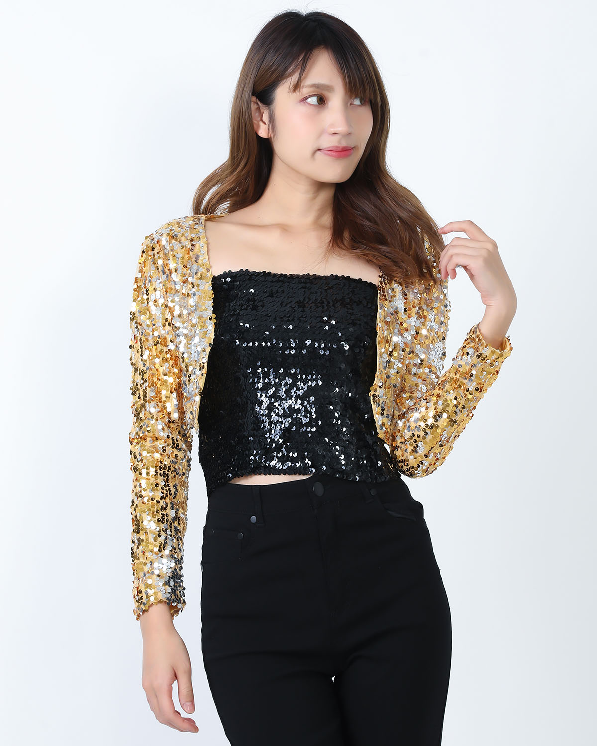 楽天市場】カラオケ衣装（カラーゴールド）（カーディガン・ボレロ