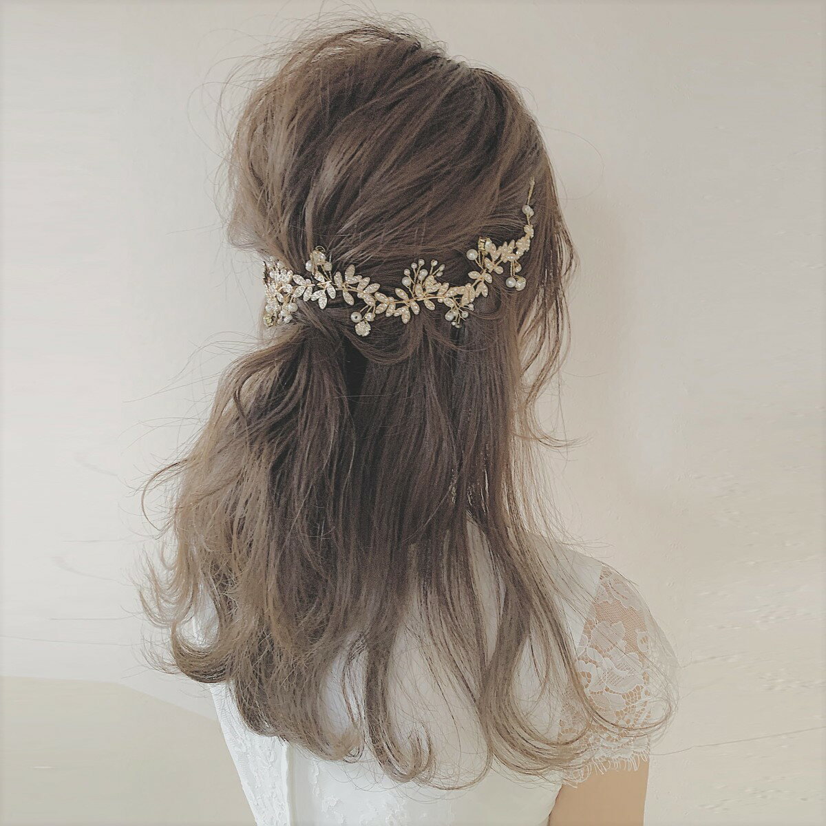 ウエディング アクセサリー ウェディング ヘッドドレス ヘアアクセサリー ブライダルアクセサリー 結婚式 二次会 前撮り 小枝 小枝アクセサリー カチューシャ シルバー ゴールド