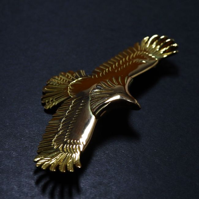 小イーグル全金 tady&king ゴールド ペンダントトップ ネックレス メンズ eagle K18 TOP イーグルネックレス 18k 鷲 鷹 翼 ネイティブ ブランド 大きめ メンズ ネイティブアクセサリー 表参道 goro's ゴローズ魂継承 シルバーアクセサリーレジスト原宿 dress-r