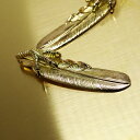 全金爪フェザー 特大 tady&king ゴールド ペンダント トップ 金 K18 メンズ フェザー ネックレス メンズ eagle top クロウ ネイティブ...
