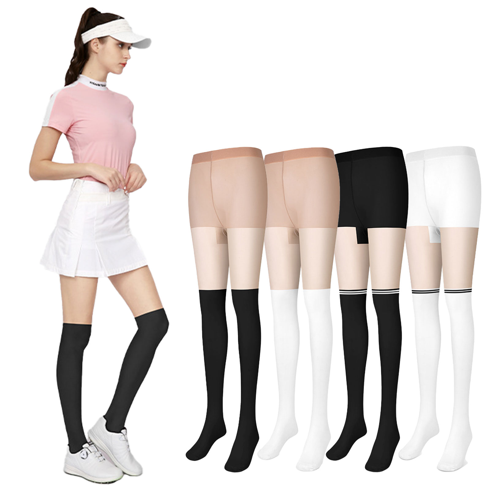 ＼10倍ポイント／ゴルフ レギンス レディース 夏 uv トレンカ uv カット 日焼け止め UVカット 涼感 ゴ..