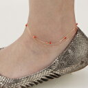 【母の日 88円オフCP配布中】Airy 18金 アンクレット レディース サンゴ 珊瑚 18K gold coral beads anklet K18ゴールド...