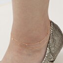 【母の日 100円OFFクーポン配布中】Airy アンクレット レディース K18 18金 PG ピンクゴールド 2連 18K pink gold double chain anklet シンプル ブランド 【送料無料】夏 サマー プレゼント 結婚祝い 出産祝い モバナナ 母の日 ギフト