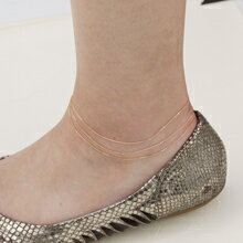 【30日23:59まで Xmas早割5%オフCP配布中】Airy K18 アンクレット レディース PG 3連 ゴールドチェーン 3本のチェーンが煌びやかに足首...