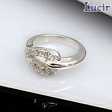 ルシル Lucir ピンキーリング 指輪 レディース 女性 シルバー925 キュービックジルコニア ボリューム 2号 3号 4号 5号 6号 プレゼント 結婚祝い 出産祝い モバナナ 母の日 ギフト