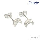 【29日10時から P2倍 150円オフCPも】【Lucir】可愛らしいミニサイズの月が耳元で輝く luminousシリーズピアス(ロジューム) LC-100-1R プレゼント 結婚祝い 出産祝い モバナナ 銀婚式 ギフト