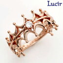 【6月 スーパーSALE 10%OFF】【Lucir】ダブルミルククラウンの輝き! rippleシリーズリング(ピンクゴールド) LC-110-2PG プレゼント 結婚祝い 出産祝い モバナナ 父の日 ギフト